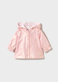 Mayoral Newborn Girl Reversible Windbreaker- Baby Pink