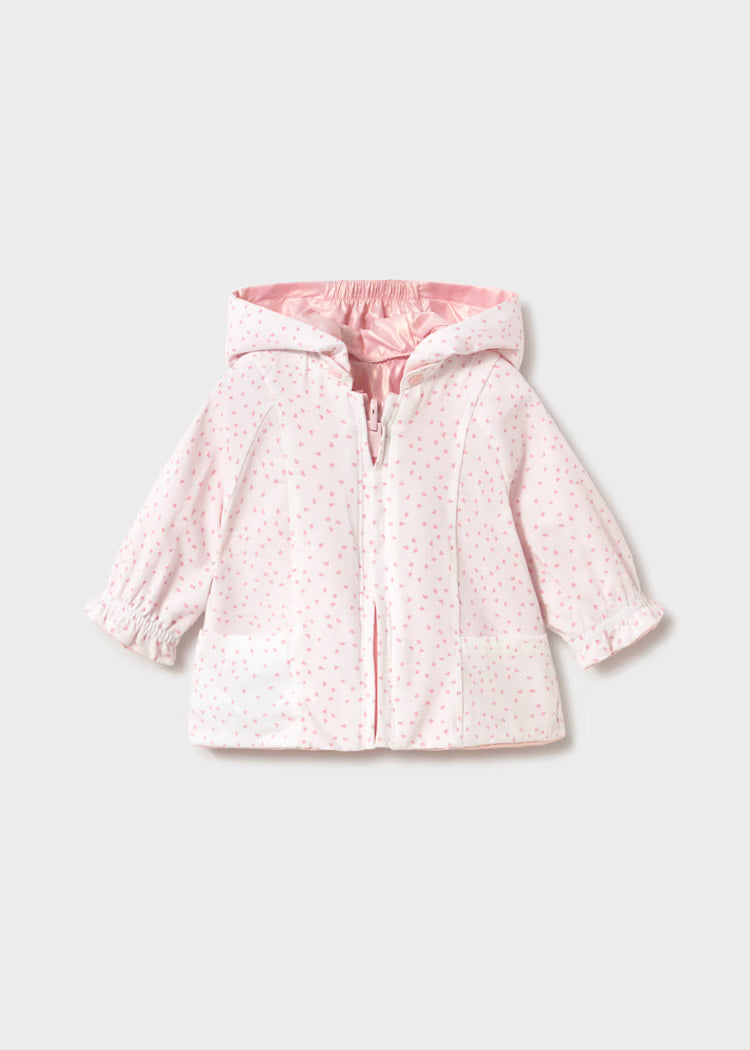 Mayoral Newborn Girl Reversible Windbreaker- Baby Pink