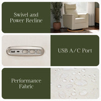 Namesake Willa Plus Power Glider Recliner + Power Headrest