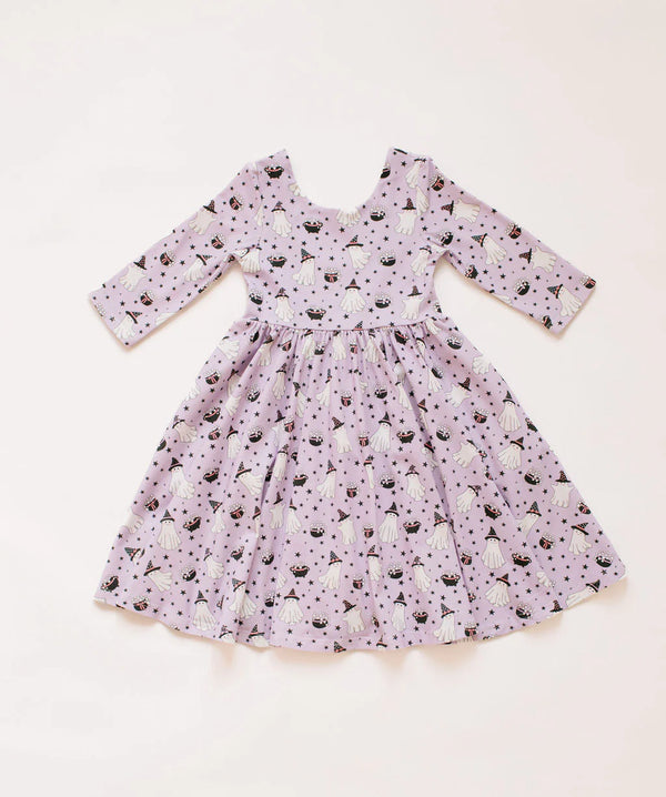 Emile Twirl Dress in Purple Cauldron