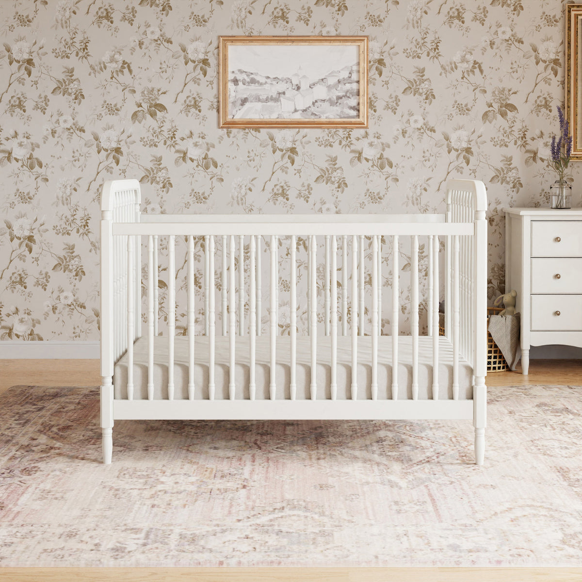 Namesake Liberty 3-in-1 Convertible Spindle Crib with Toddler Bed Conversion Kit