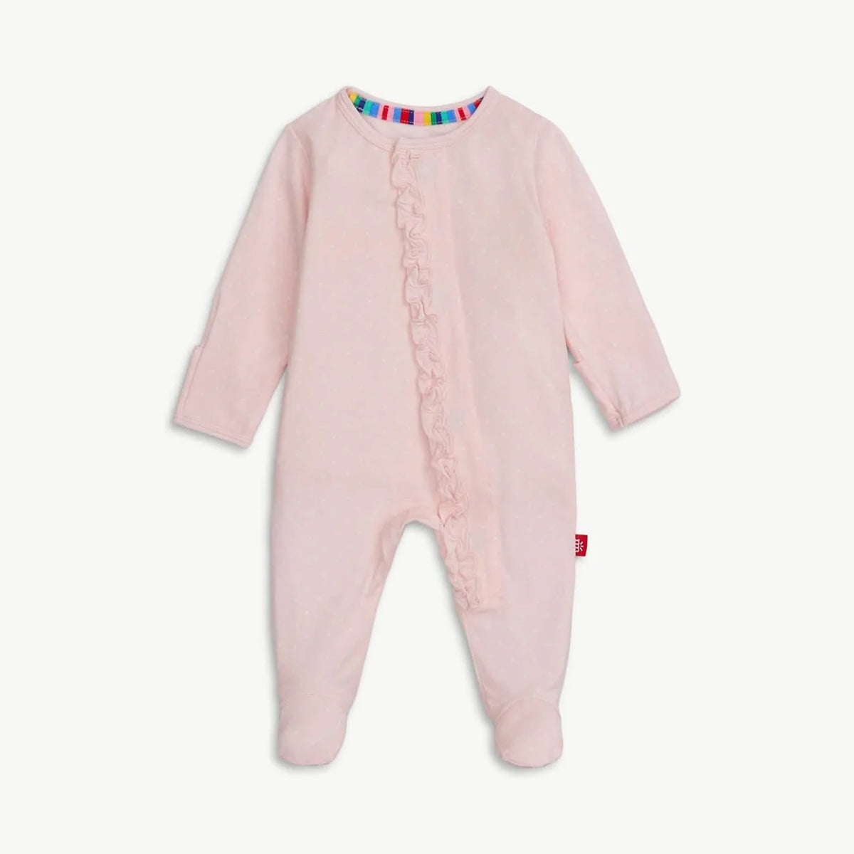 Magnetic Footie - Pin Dot Pink