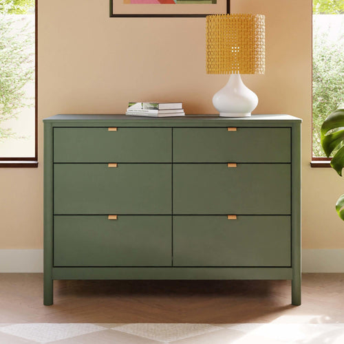 babyletto dresser Babyletto Bondi 6-Drawer Assembled Dresser Forest Green
