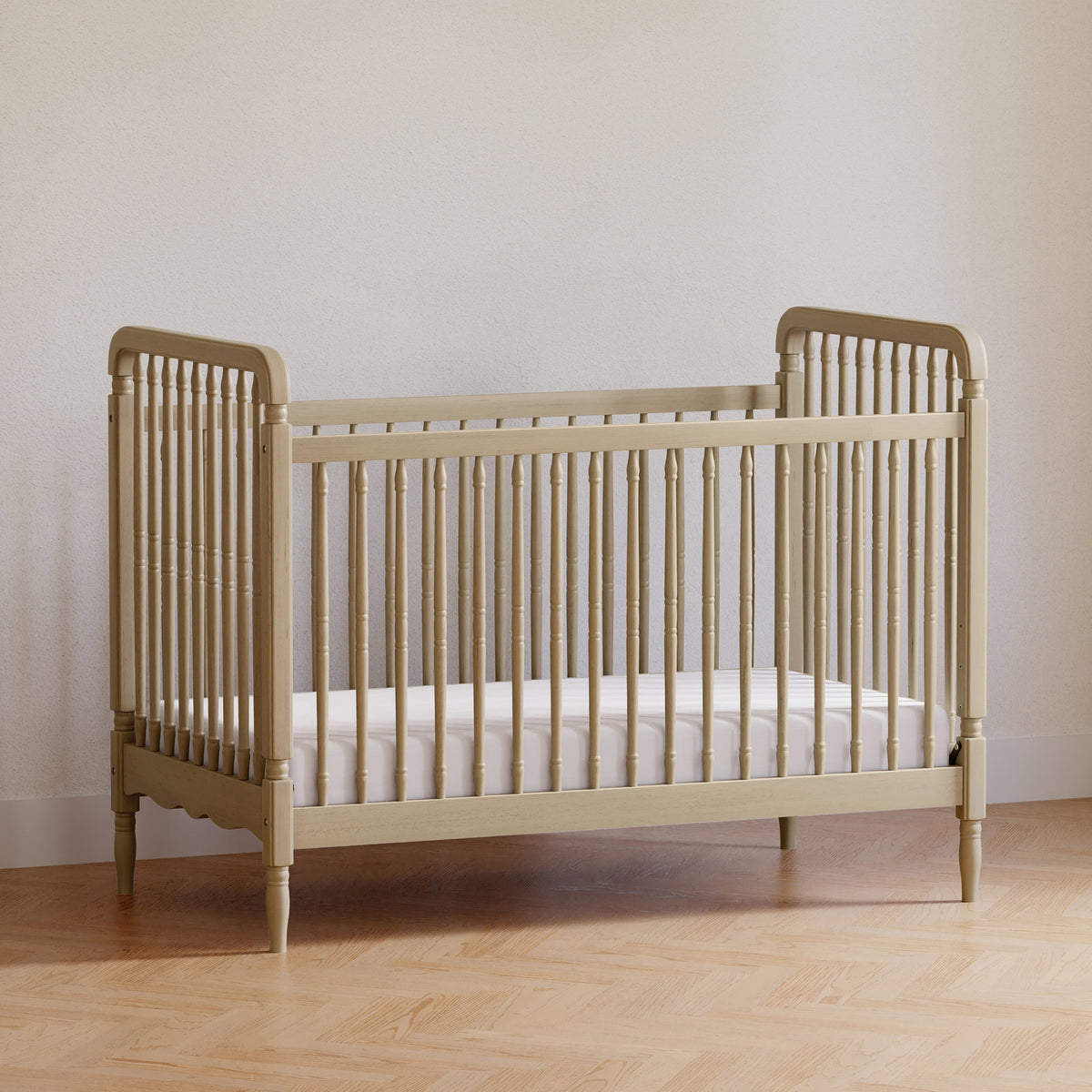 Namesake Liberty 3-in-1 Convertible Spindle Crib with Toddler Bed Conversion Kit