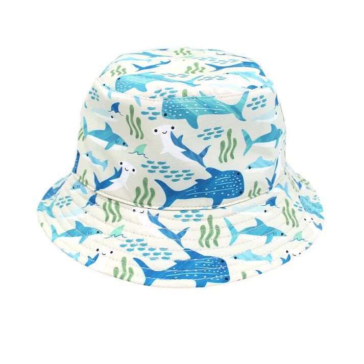 Emerson and Friends Shark Friends and Ocean Blue Reversible Bucket Hat