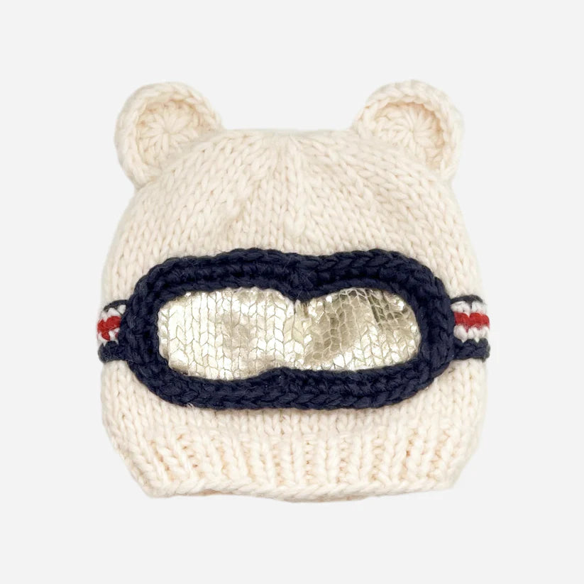 The Blueberry Hill Ski Goggles Beanie- Bear