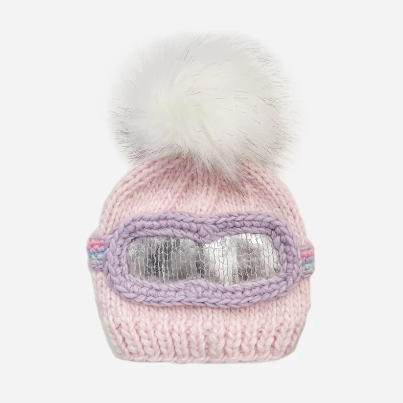 The Blueberry Hill Ski Goggles Beanie - Baby Pink