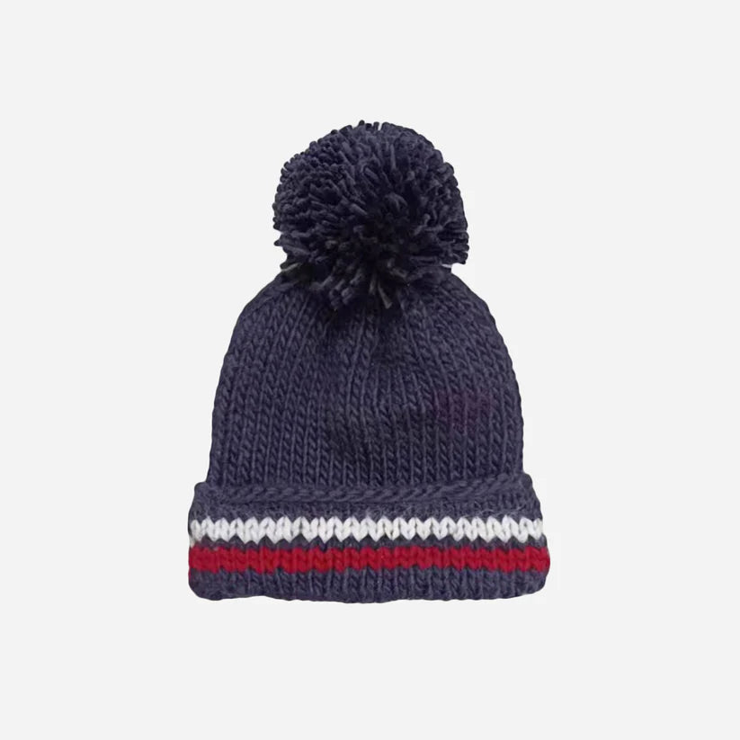 The Blueberry Hill Ski Stripe Hat - Navy