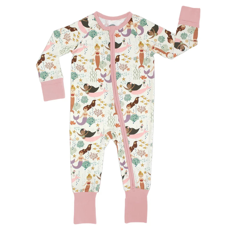 Emerson and Friends  Making Waves Mermaids Bamboo Convertible Baby Pajama