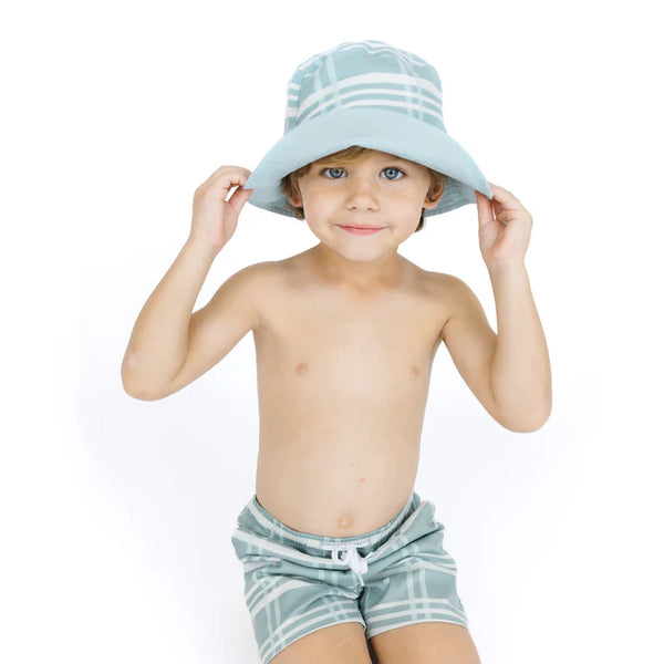 Emerson and Friends Blue Plaid Bucket Hat
