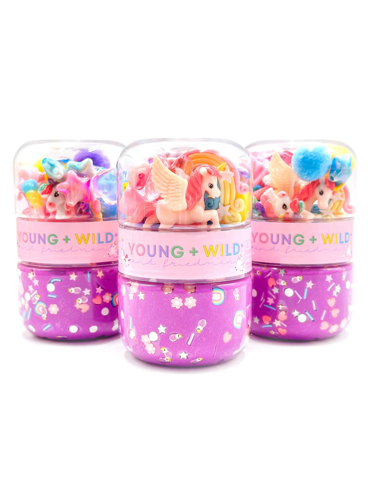 Young + Wild and Friedman Unicorn Valentine Grab & Go Dough Jar