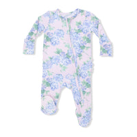 Angel Dear Hydrangeas - 2 Way Ruffle Back Zipper Footie