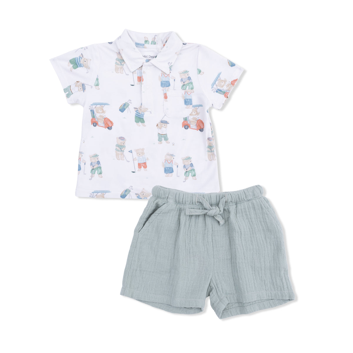Angel Dear Golfing Teddy Bears - Polo With Casual Short