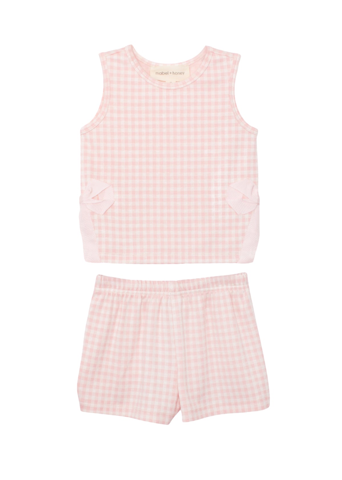 mabel + honey Pink Plaid Perfection Two Piece Set