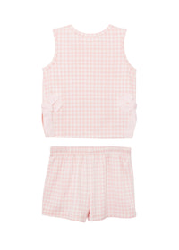 mabel + honey Pink Plaid Perfection Two Piece Set