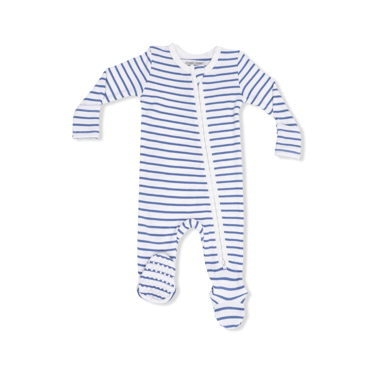 Angel Dear  Navy Stripe - 2 Way Zipper Footie