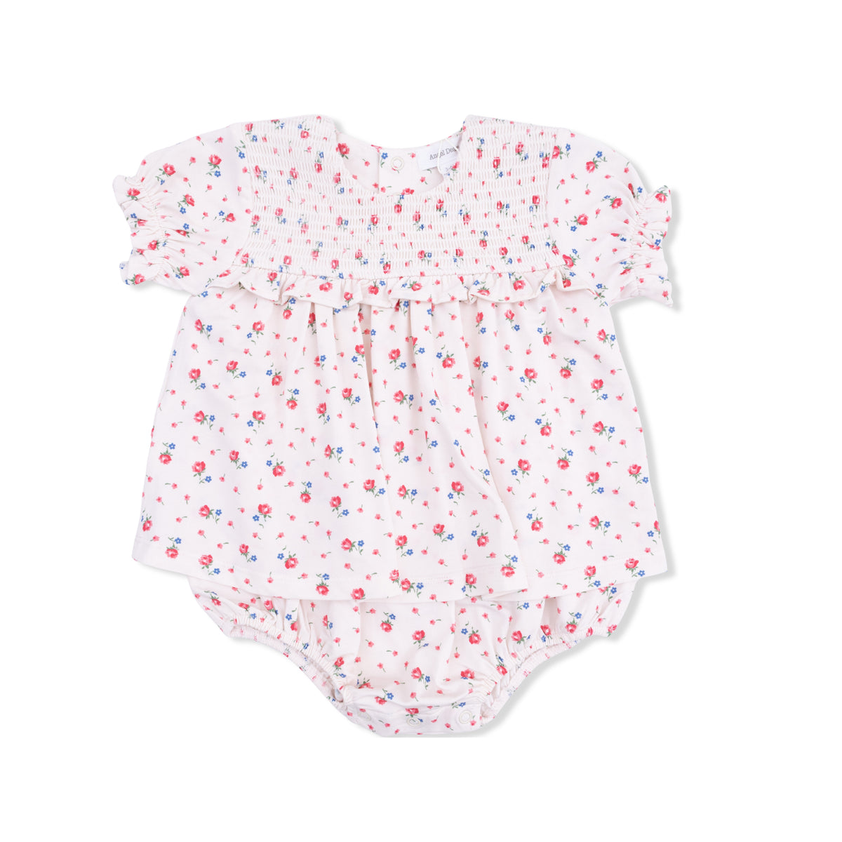 Angel Dear Joli Rosette - Smocked Ruffle Bubble With Skirt