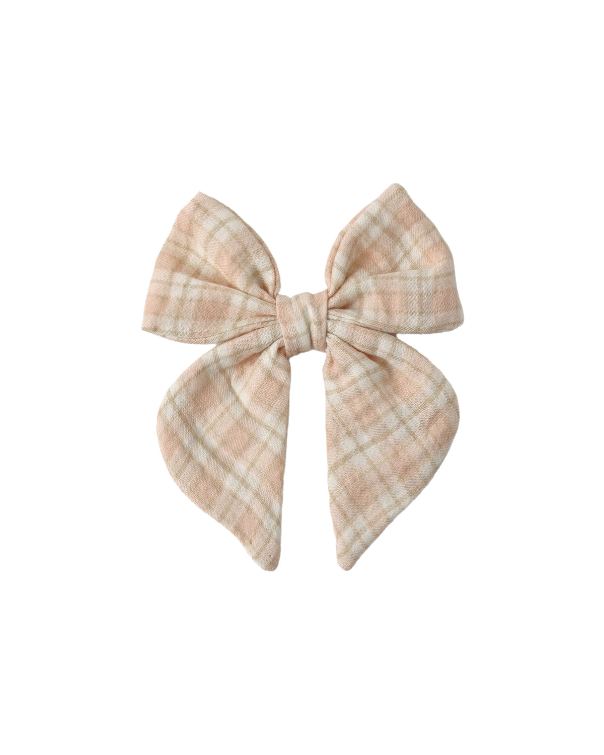 Quincy Mae Bow Pink Plaid