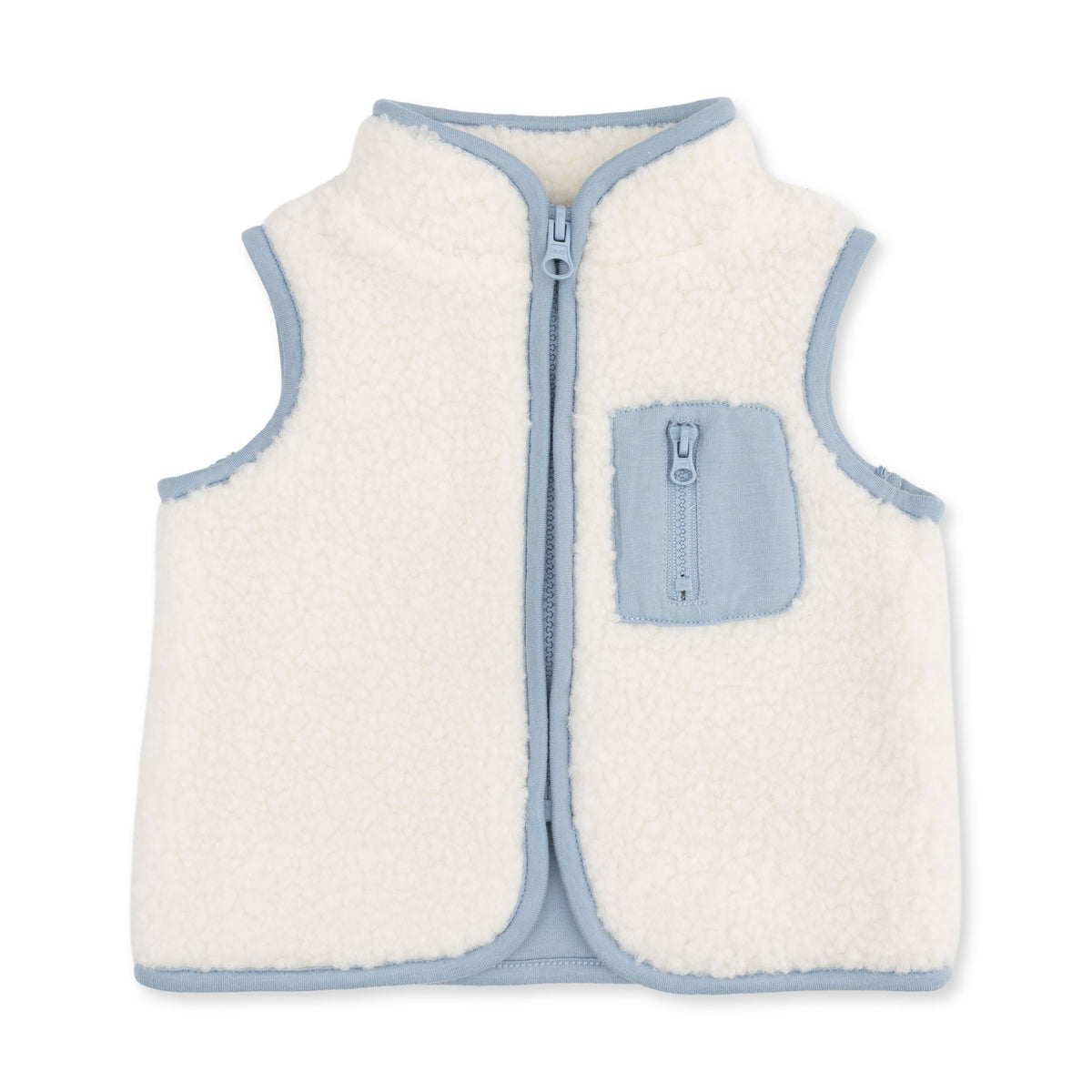 Angel Dear Sherpa - Zip Vest Blue