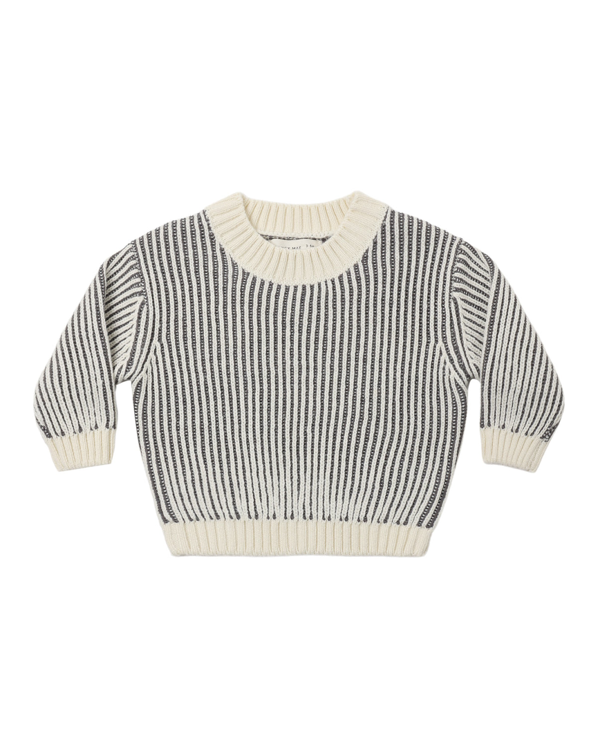 Quincy Mae Relaxed Knit Sweater- Midnight Stripe