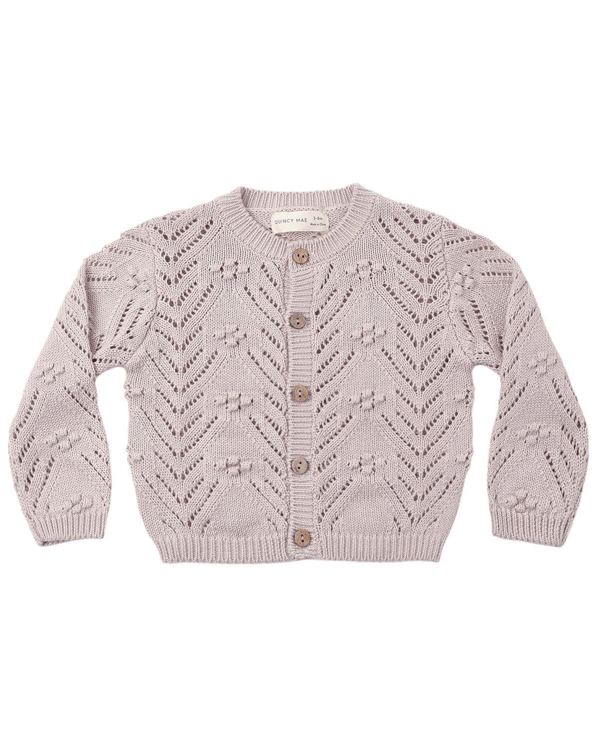 Quincy Mae Knit Cardigan- Lilac Mist