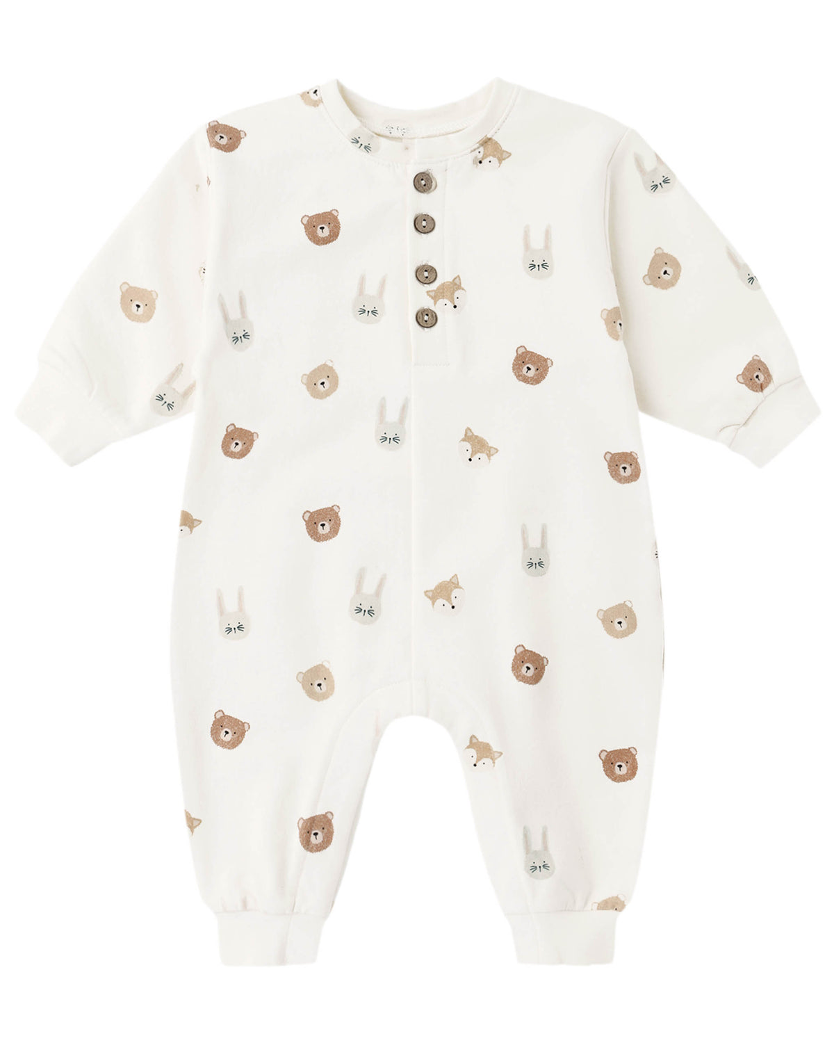 Quincy Mae Relaxed Fleece Jumpsuit- Critters