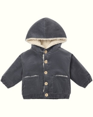 Quincy Mae Corduroy Hooded Jacket- Midnight