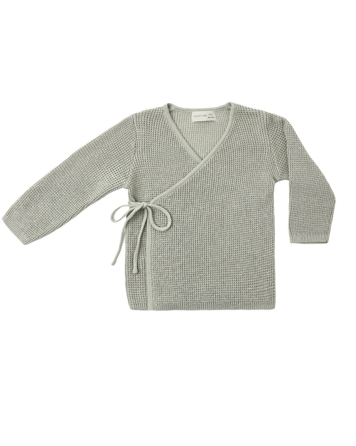 Quincy Mae Knit Wrap Top- Laurel