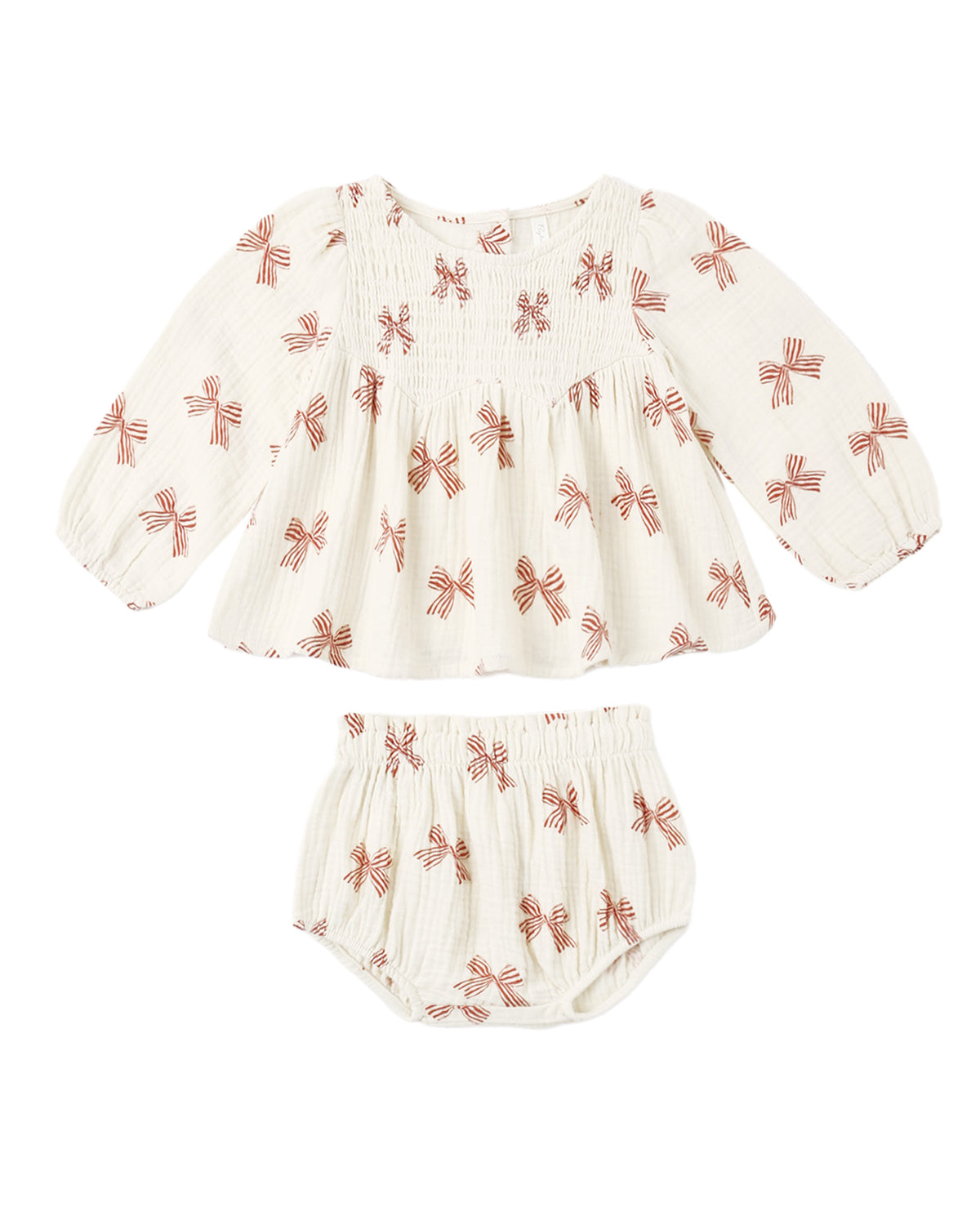Rylee + Cru Sophia Top + Bloomer Set Peppermint Bows
