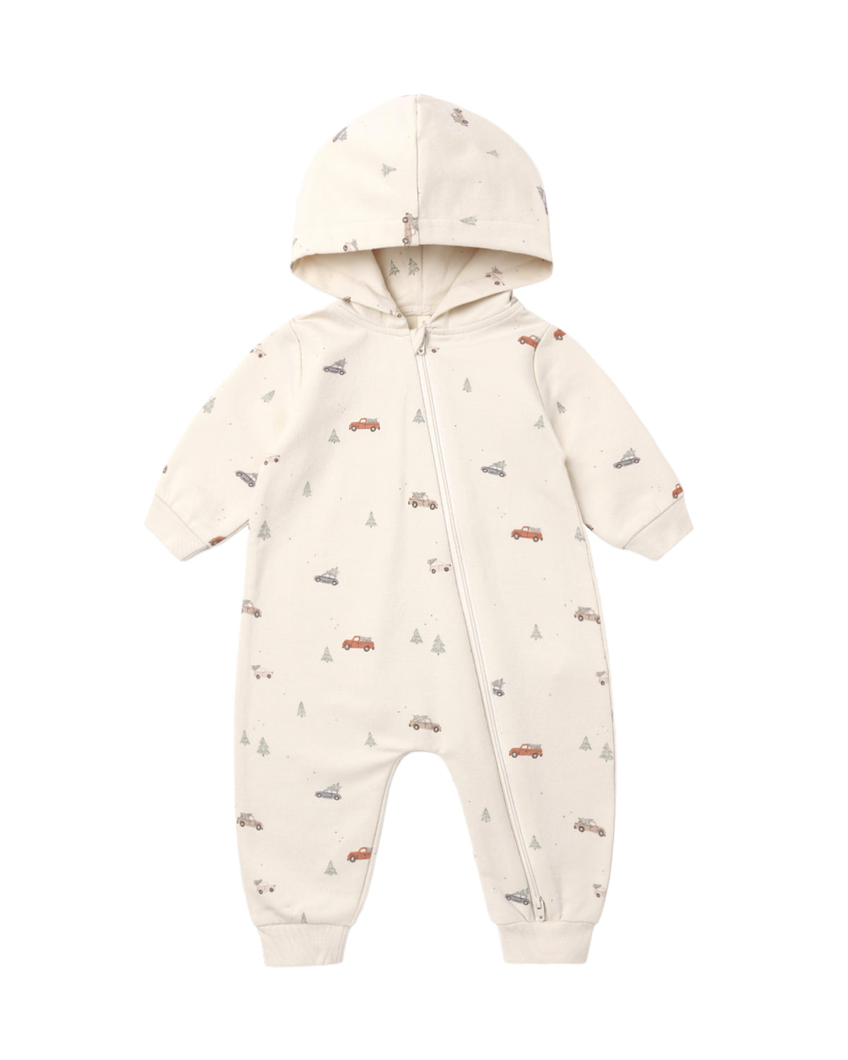 Quincy Mae Hooded Jumpsuit- Holiday Drive