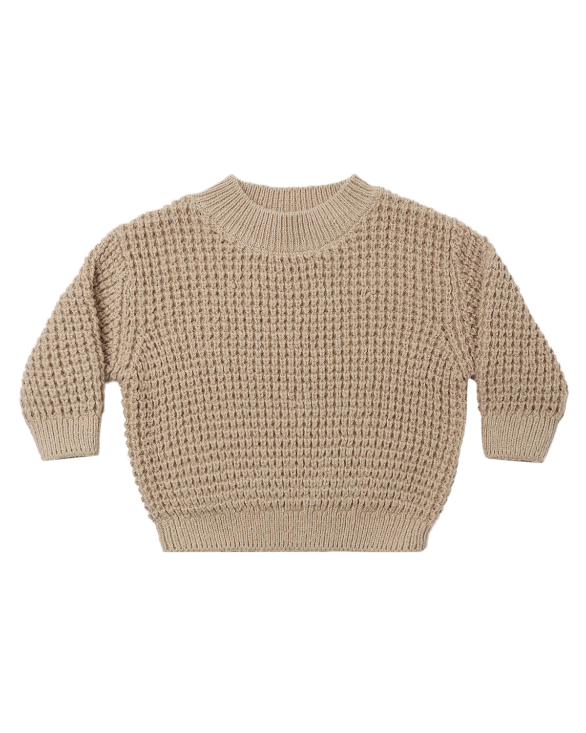 Quincy Mae Chunky Knit Sweater- Heathered Latte