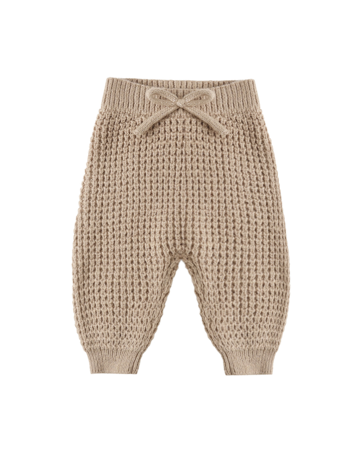 Quincy Mae Chunky Knit Pant- Heathered Latte