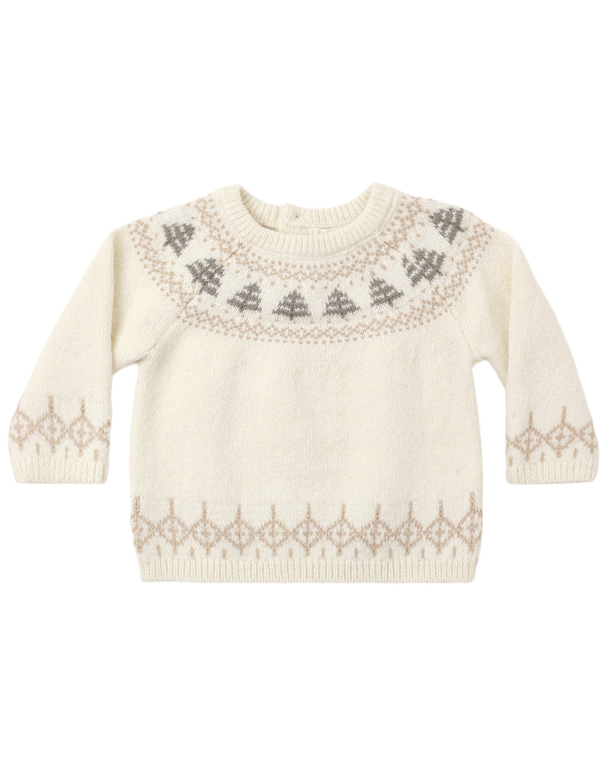 Quincy Mae Rex Sweater- Tree Fair Isle