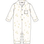 Firsts by Petit Lem Off White Woven Sleeper with Chicks