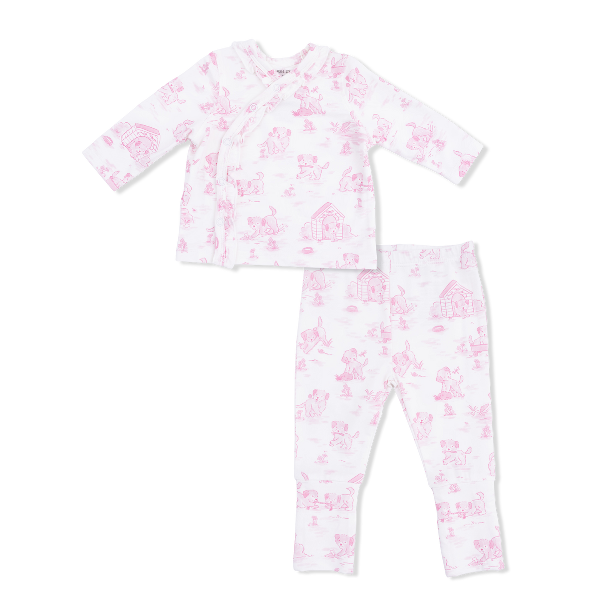 Angel Dear Puppy Toile Pink - Take Me Home Set With Convertible Pant