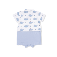 Angel Dear Bubbly Sailor Whales Blue - Short Playsuit