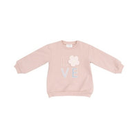 Angel Dear Daisy Pop French Terry Oversize Applique Sweatshirt + Leggings