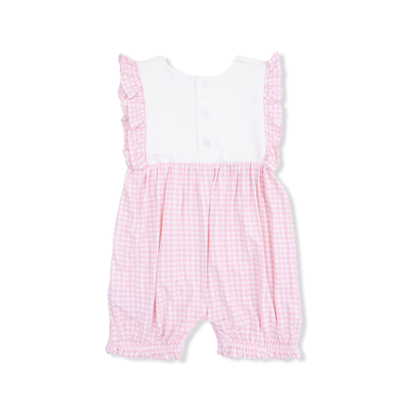 Angel Dear Bubbly Whale With Bow Pink - Ruffle Playsuit