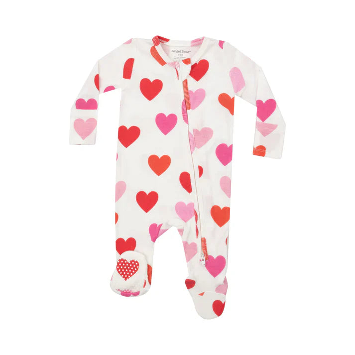 Angel Dear Big Hearts Two Way Zipper Footie