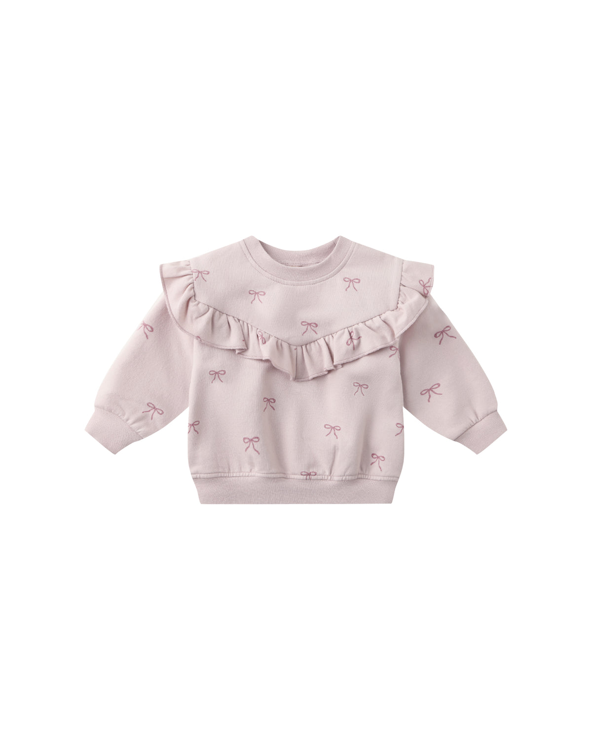 Quincy Mae Ruffle Fleece Sweatshirt II Bows