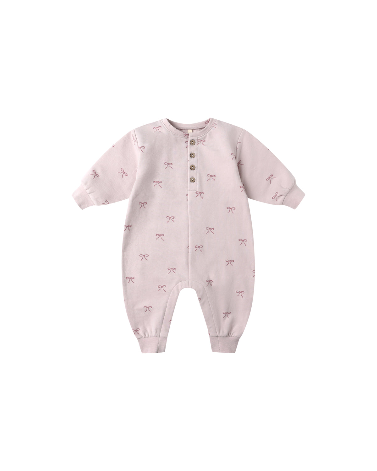 Quincy Mae Relaxed Fleece Jumpsuit II Bows