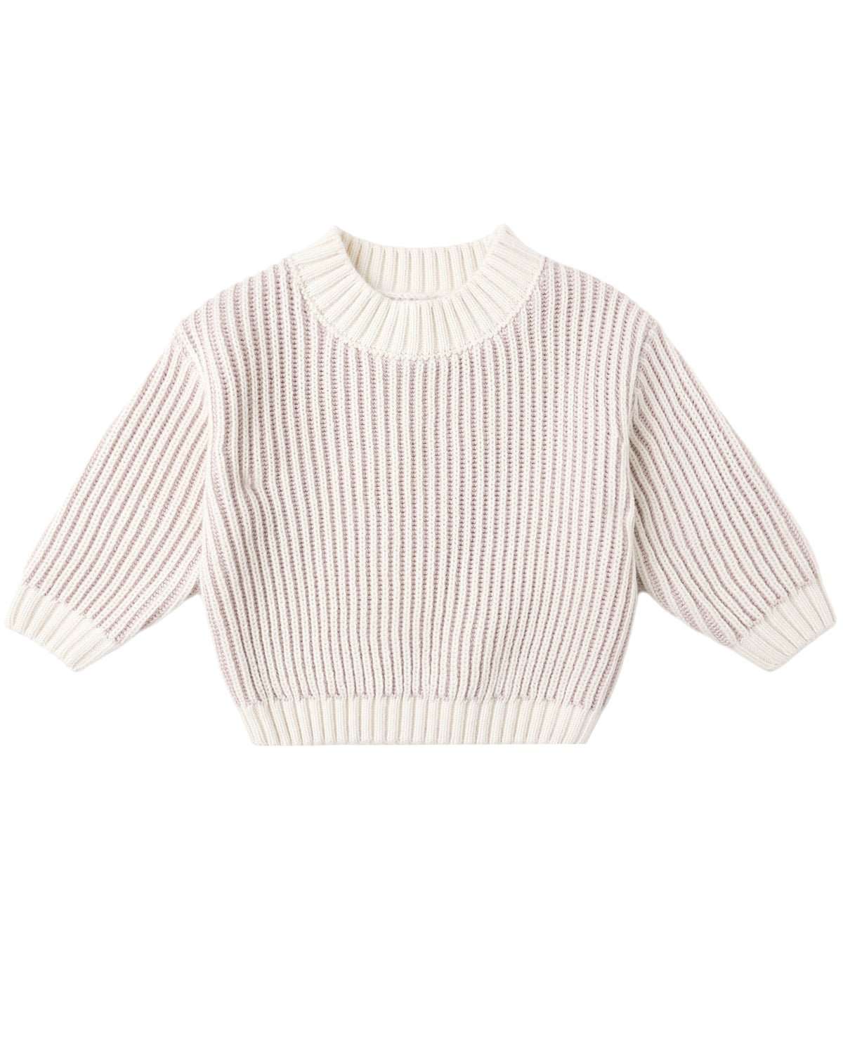 Quincy Mae RELAXED KNIT SWEATER || Lilac