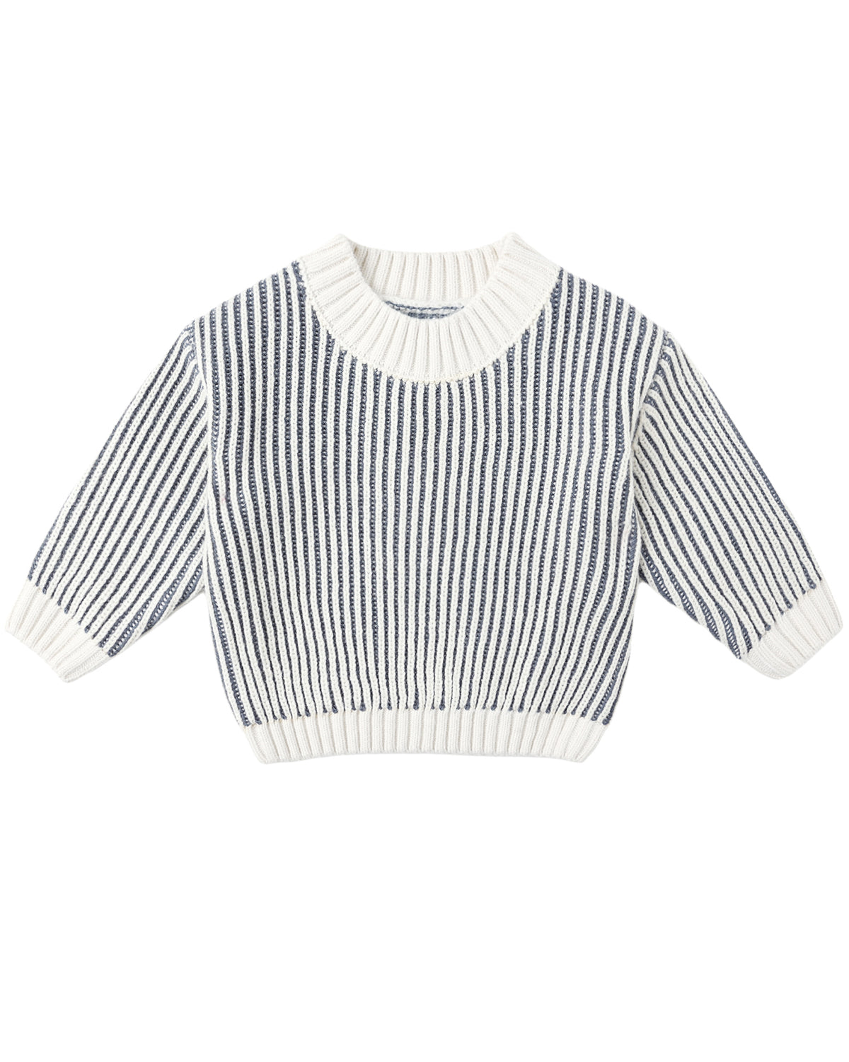 Quincy Mae RELAXED KNIT SWEATER || OCEAN