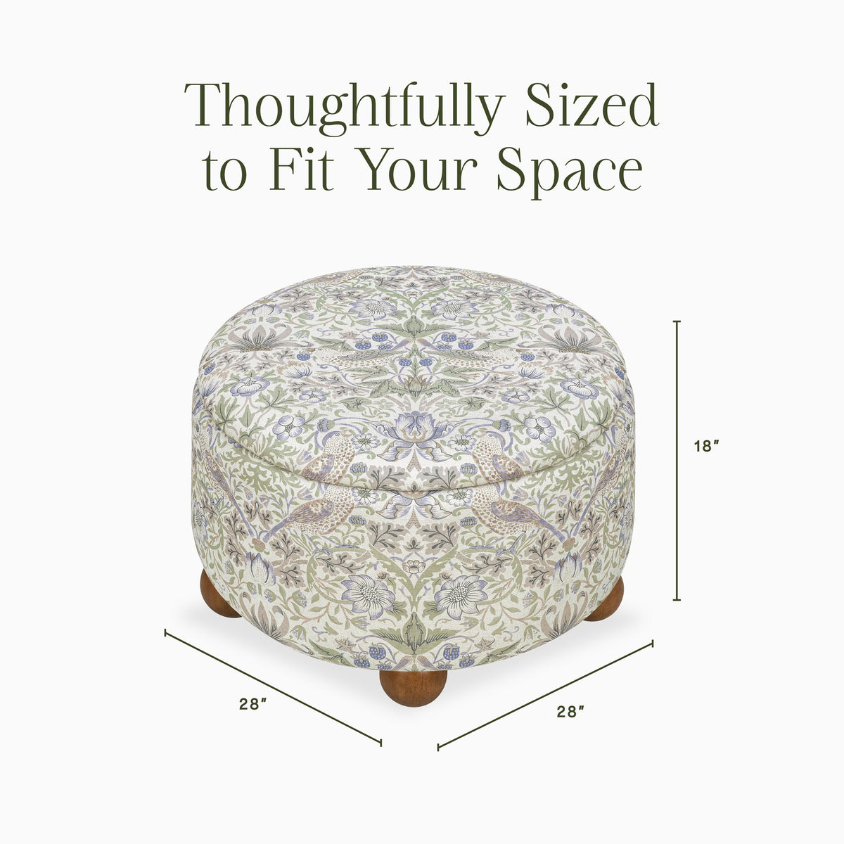Morris & Co. x Namesake Tuffet Storage Ottoman