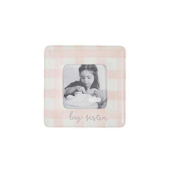 MudPie Gingham Big Sister Frame