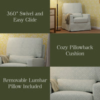 Morris & Co. x Namesake Crawford Pillowback Comfort Swivel Glider