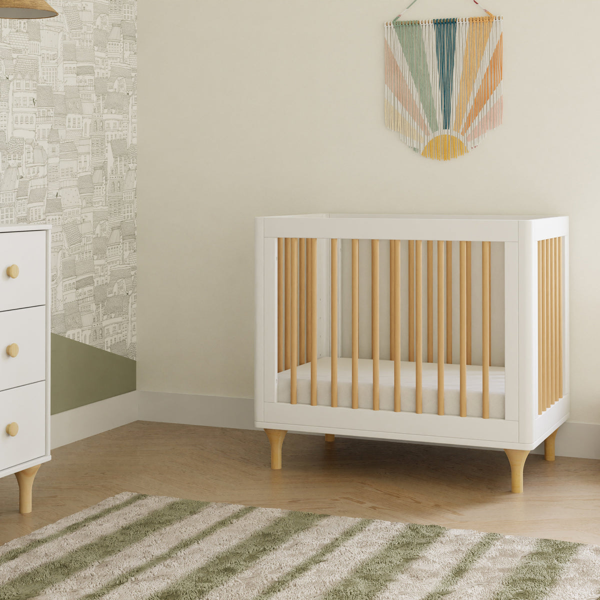 Babyletto Lolly 4-in-1 Convertible Mini Crib with Toddler Bed Conversion Kit