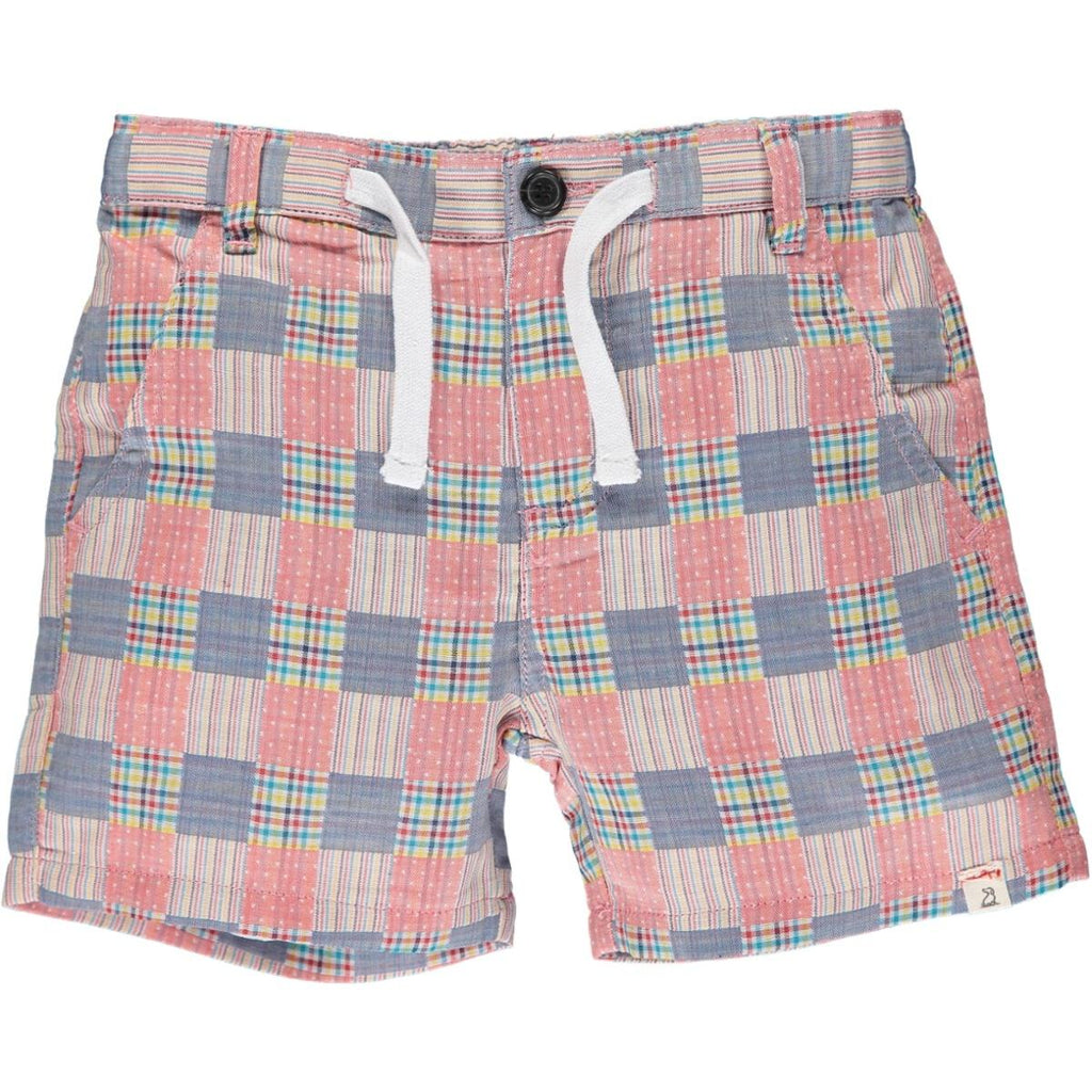 Me & Henry Crew Shorts - Coral Patchwork