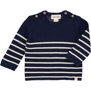 Me & Henry Breton Baby & Toddler Sweater | Navy/Cream Stripe