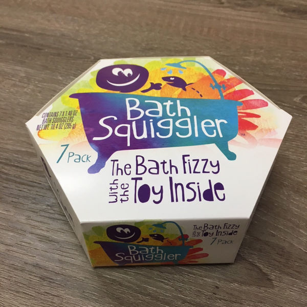 BATH SQUIGGLERS -BATH BOMBS - 7 PACK GIFT BOX